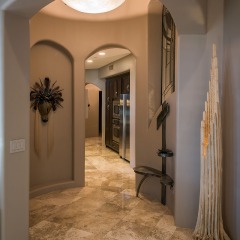Foyer looking into kitchen